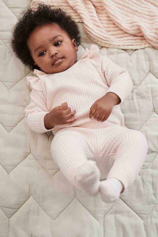 Pink Knitted Baby Jumper & Leggings Set | Sets | next, Pink Knitted Baby Jumper & Leggings Set. We delivery across Pakistan