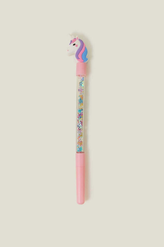 Girls Confetti Unicorn Topper Pen