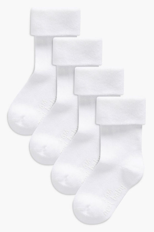 4 Pack Baby Roll Top Socks NEXT UK