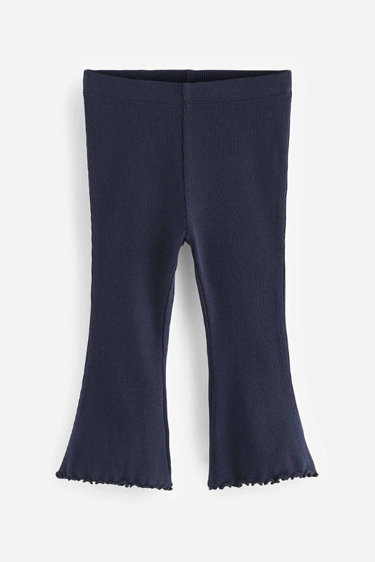 Navy Rib Flare Leggings