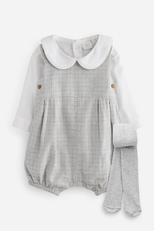 Smart Baby Romper, Bodysuit And Tights 3 Piece Set NEXT UK