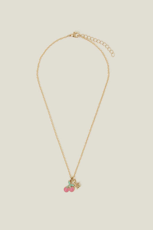 Girls Cherry Pendant Necklace
