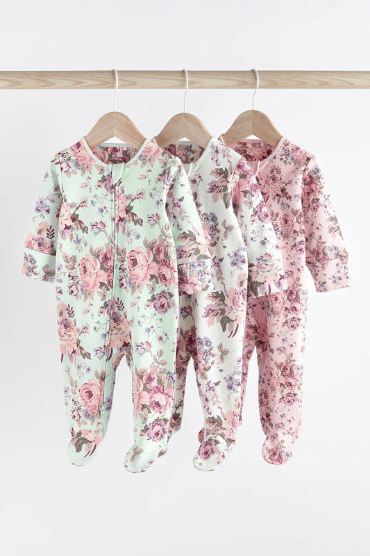 Baby Two Way Zip Sleespuits 3 Pack NEXT UK