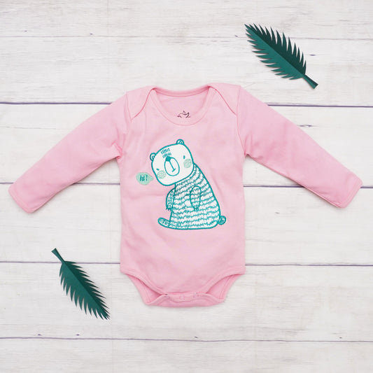 CUDDLY BEAR LONG SLEEVE BODYSUIT | Suits & Sets | The nest clothing