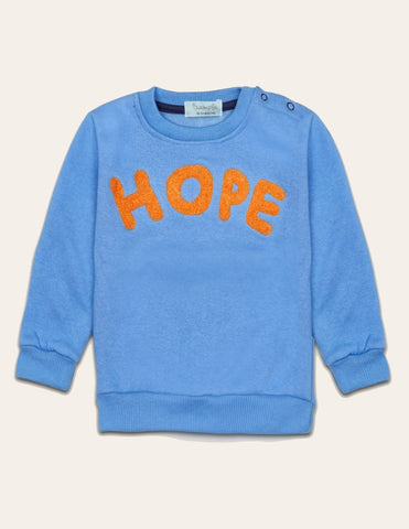 Blue HOPE Embroidered Sweatshirt