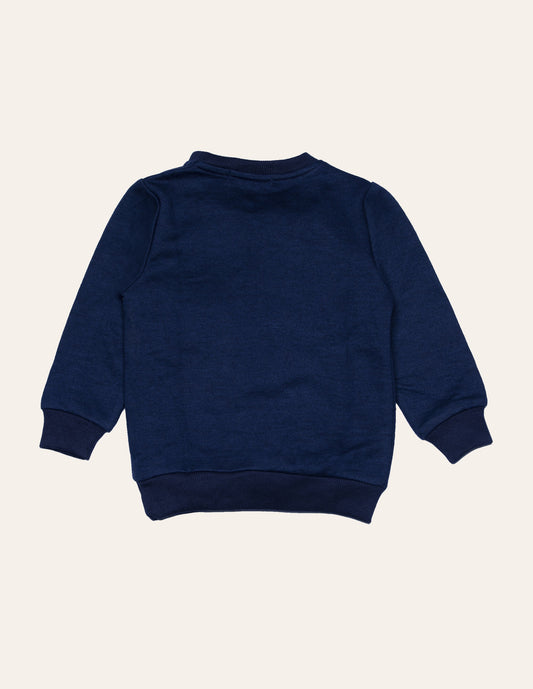 Dark Navy Love Embroidered Sweatshirt