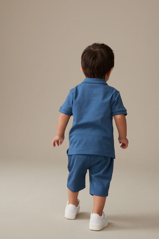 2Pc Zip Polo Shirt And Shorts Set NEXT UK