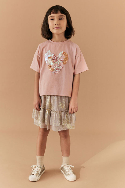 Sequin Heart T Shirt NEXT UK