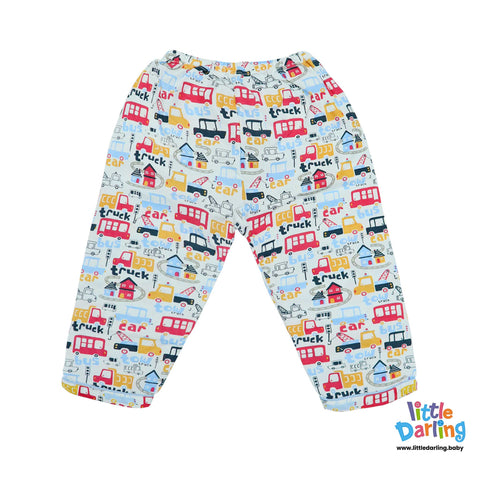 Baby Night Suit Truck & Car Print | Little Darling