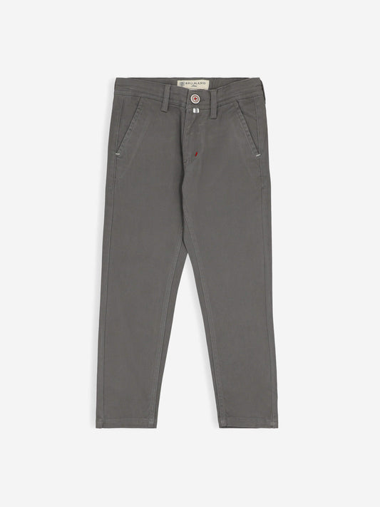 Grey Casual Chino With Flap Pockets