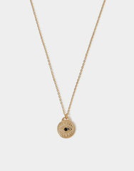 Evil Eye Coin Pendant Necklace