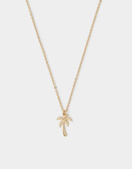 Palm Tree Pendant Necklace