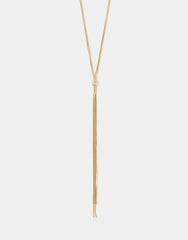 Slinky Lariat Necklace Gold