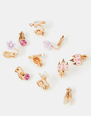 5-Pack Girls Fairy Tale Clip-On Earrings