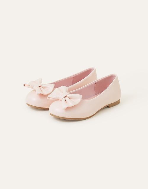 Girls Bow Ballerina Flat Pink
