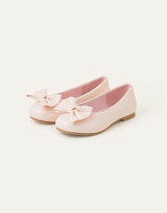 Girls Bow Ballerina Flat Pink