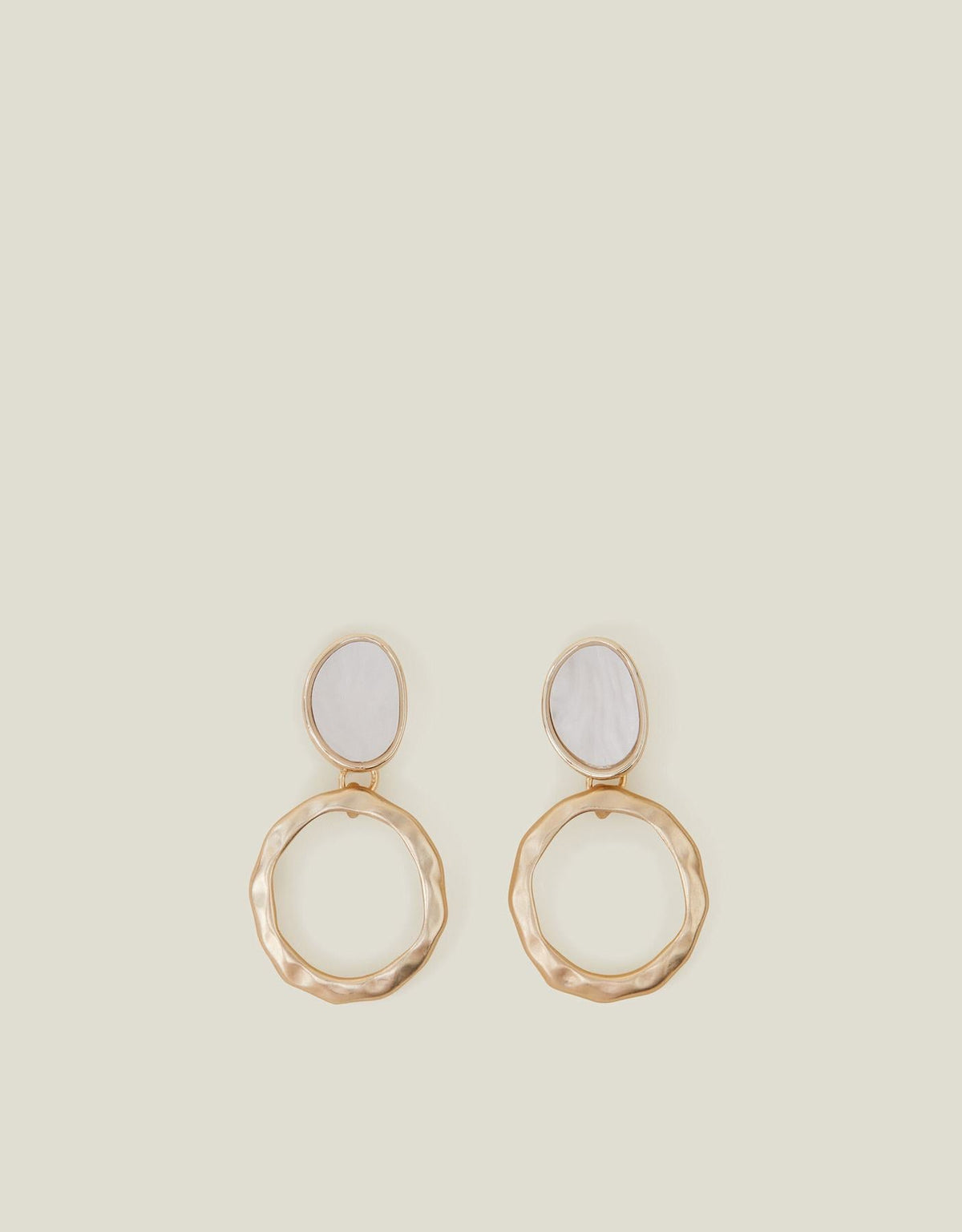 Brushed Metal Tiny Doorknocker Earrings