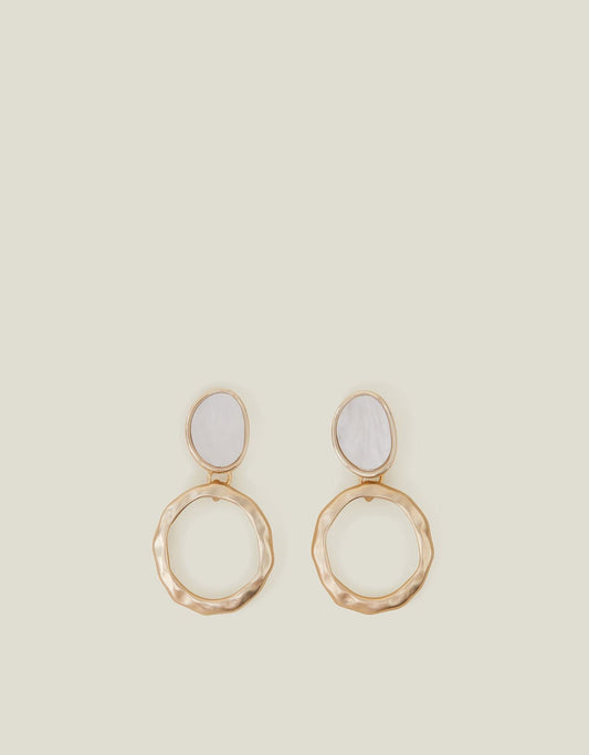 Brushed Metal Tiny Doorknocker Earrings