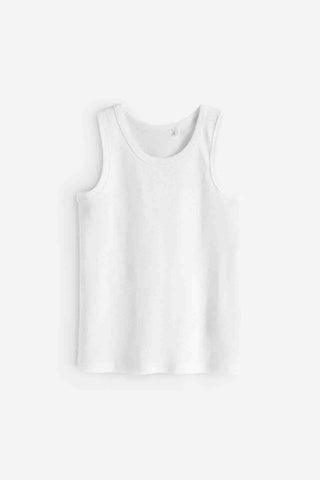 White Organic Cotton Vests 5 Pack