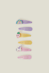 6-Pack Girls Spring Garden Hair Clips