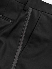 Tuxedo Trousers With Contrast Tape Detail-Slim Fit