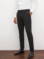 Tuxedo Trousers With Contrast Tape Detail-Slim Fit