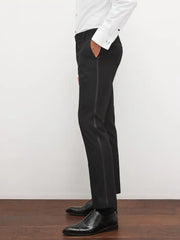 Tuxedo Trousers With Contrast Tape Detail-Slim Fit