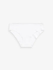 White Brazilian No VPL Scallop Edge Knickers