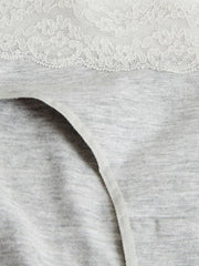 White/Black/Grey Short Cotton and Lace Knickers 4 Pack