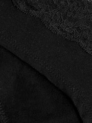 White/Black/Grey Short Cotton and Lace Knickers 4 Pack