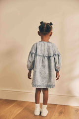 Blue Denim Character 100% Cotton Button Through Dress