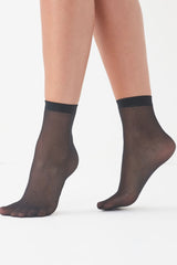 Black 20 Denier Ankle Socks 5 Pack
