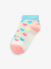 Pink/Grey/Purple 5 Pack Cotton Rich Unicorn Character Trainer Socks