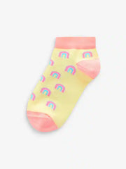 Pink/Grey/Purple 5 Pack Cotton Rich Unicorn Character Trainer Socks