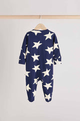 Navy Star Sleepsuits 3 Pack