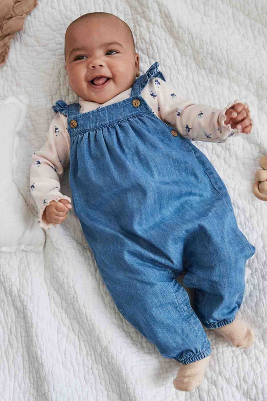 Denim Baby Dungaree and Long Sleeve Bodysuit Set | Dungarees | next, <p>Denim Baby Dungaree and Long Sleeve Bodysuit Set</p>. We delivery across Pakistan