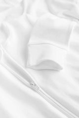 White Essential Zipped 100% Cotton Baby Sleepsuits 3 Pack
