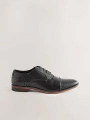 Black Oxford Toe Cap Shoes