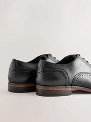 Black Oxford Toe Cap Shoes