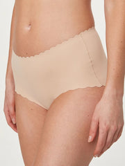 Pastel Rose Nude Midi No VPL Scallop Edge Knickers