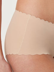 Pastel Rose Nude Midi No VPL Scallop Edge Knickers