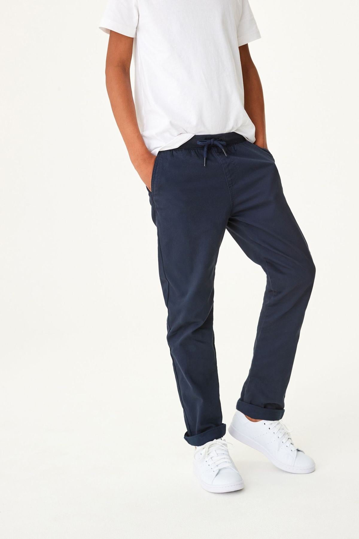 Rib Waist Pull-On Trousers NEXT UK