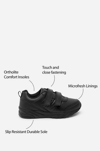 Leather Strap Touch Fastening Trainers