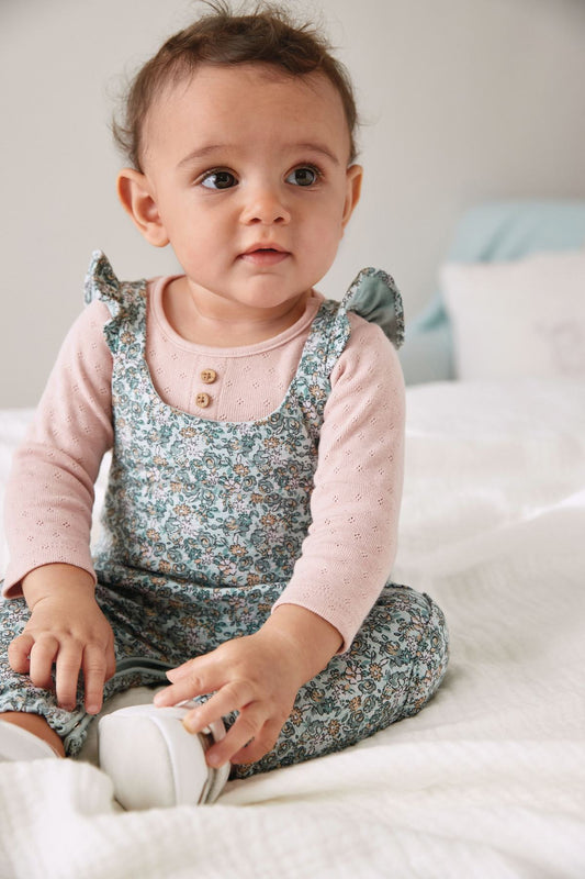 Ditsy Baby Dungarees