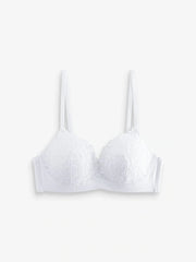 White Padded Non Wire Lace Ultimate Comfort Bra