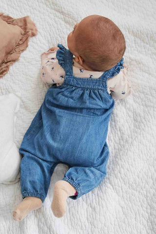 Denim Baby Dungaree and Long Sleeve Bodysuit Set