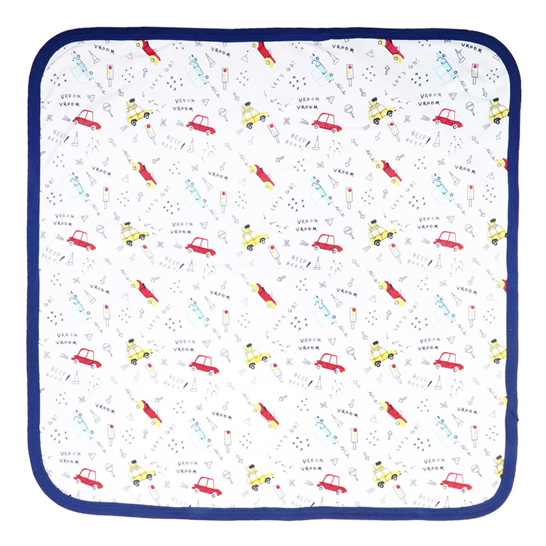 Zoomin' Cars hooded Swadle Sheet | Wrapping Sheets | The nest clothing