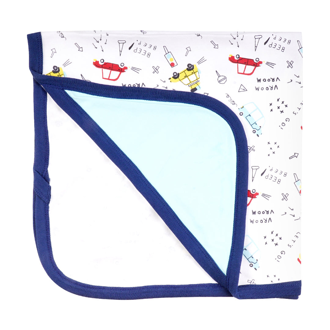 Zoomin' Cars hooded Swadle Sheet | Wrapping Sheets | The nest clothing