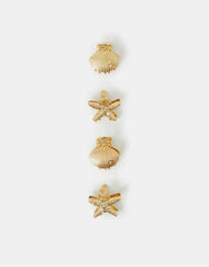 4-Pack Mini Shell Claw Clips