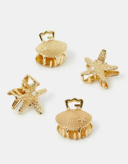 4-Pack Mini Shell Claw Clips
